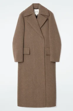 Best COS TAILORED HERRINGBONE WOOL COAT BROWN