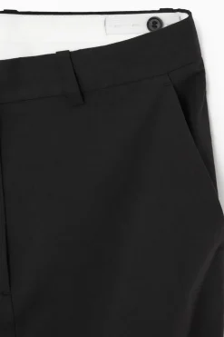 Clearance COS TAILORED LINEN-BLEND MAXI SKIRT BLACK