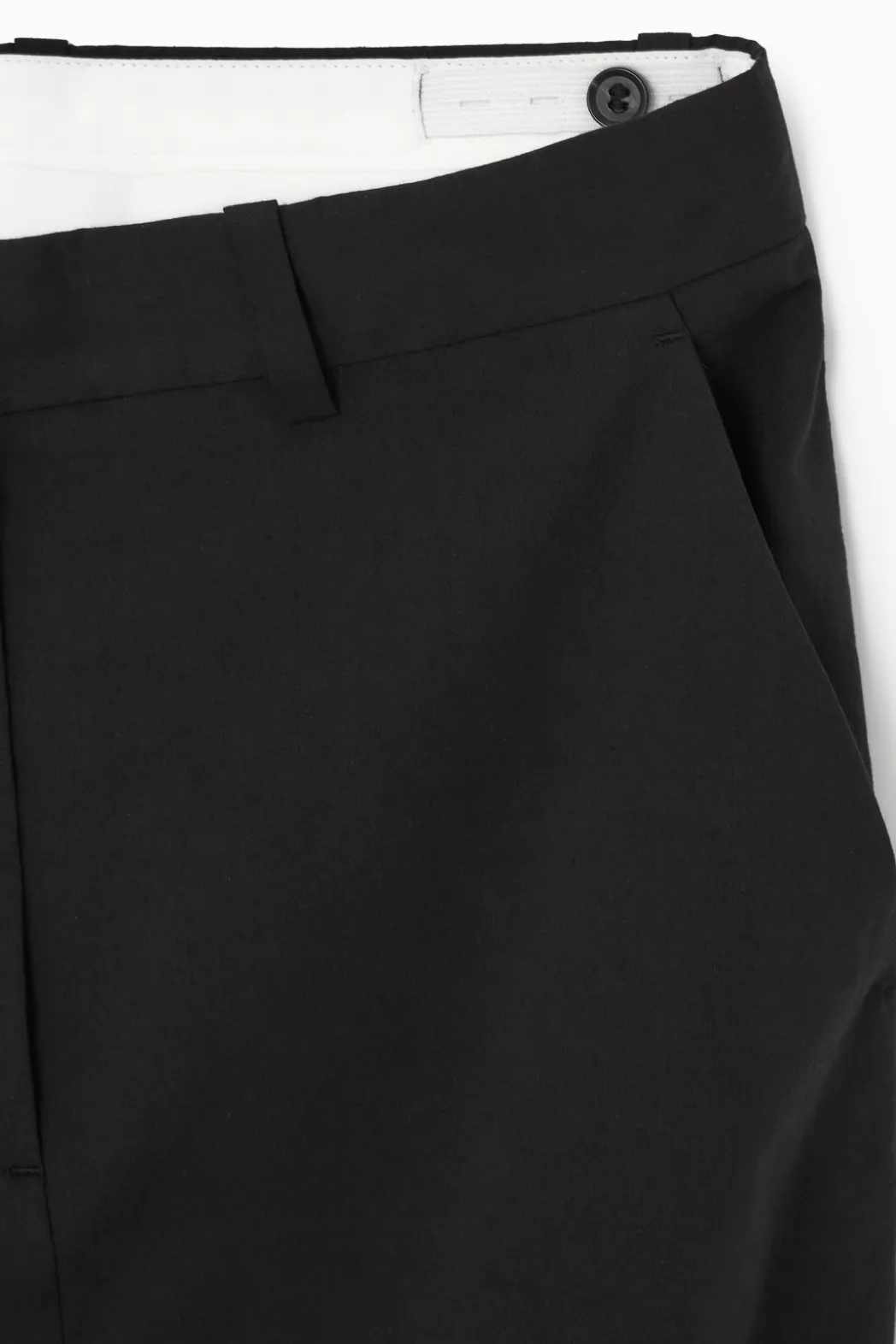 Clearance COS TAILORED LINEN-BLEND MAXI SKIRT BLACK
