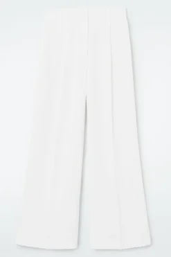 Sale COS TAILORED LINEN-BLEND PANTS WHITE