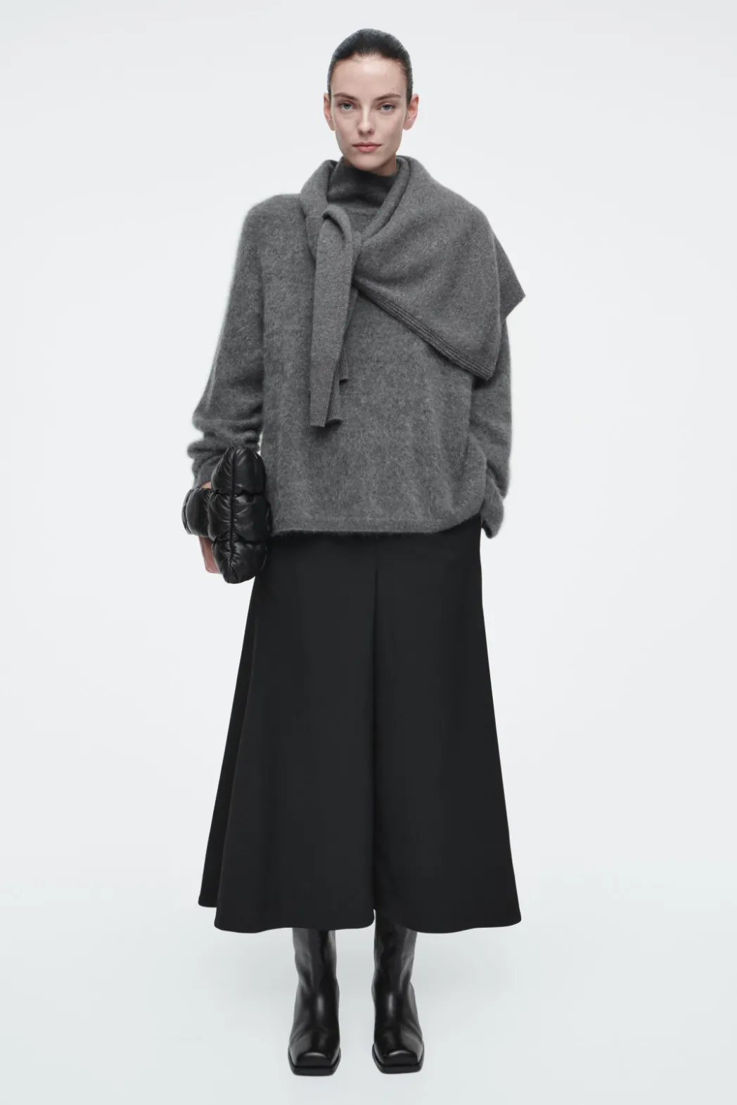 Hot COS TAILORED TWILL CULOTTES BLACK
