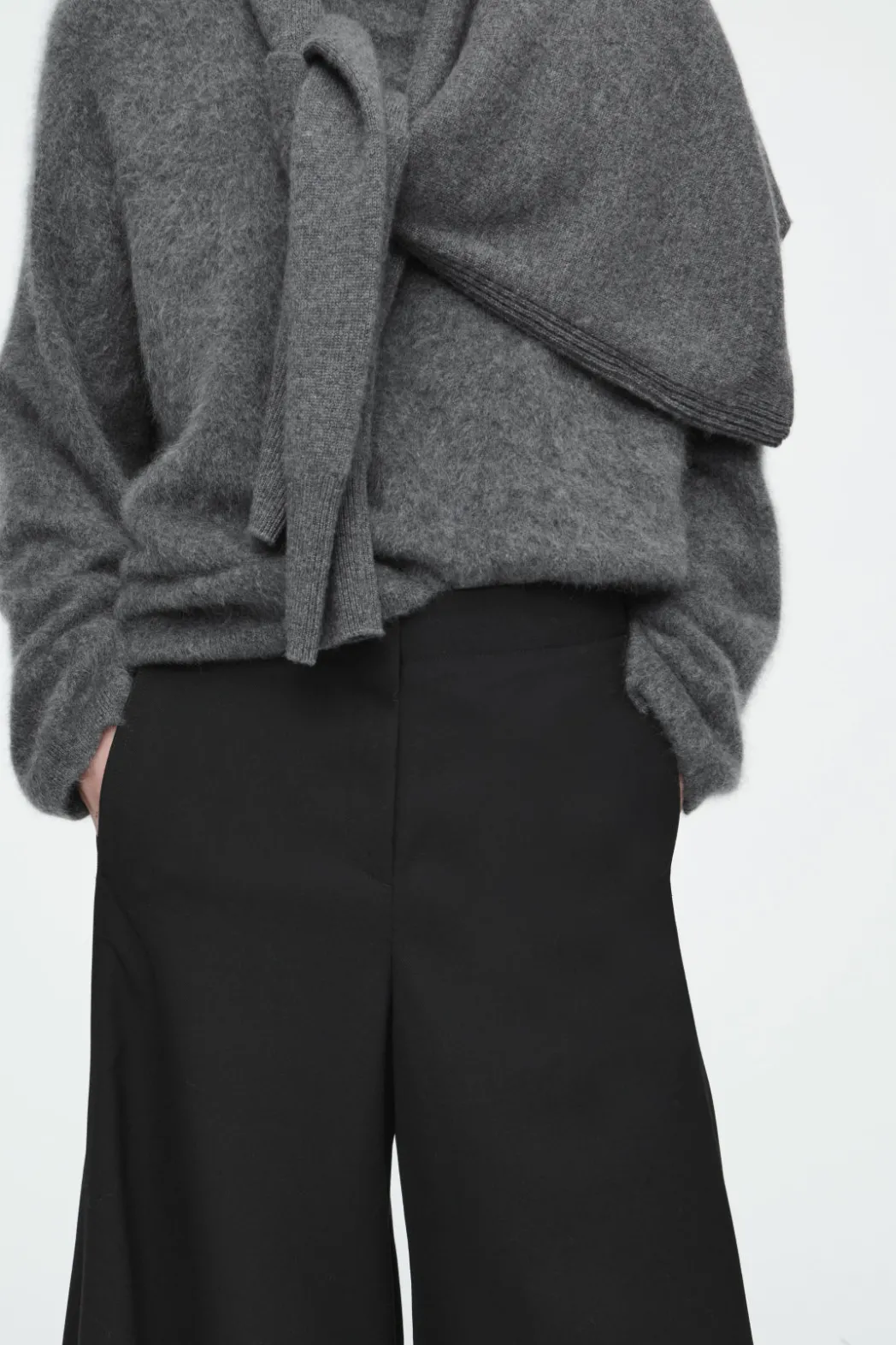 Hot COS TAILORED TWILL CULOTTES BLACK