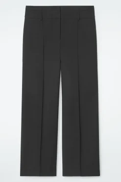 Outlet COS TAILORED WOOL-BLEND TWILL PANTS BLACK