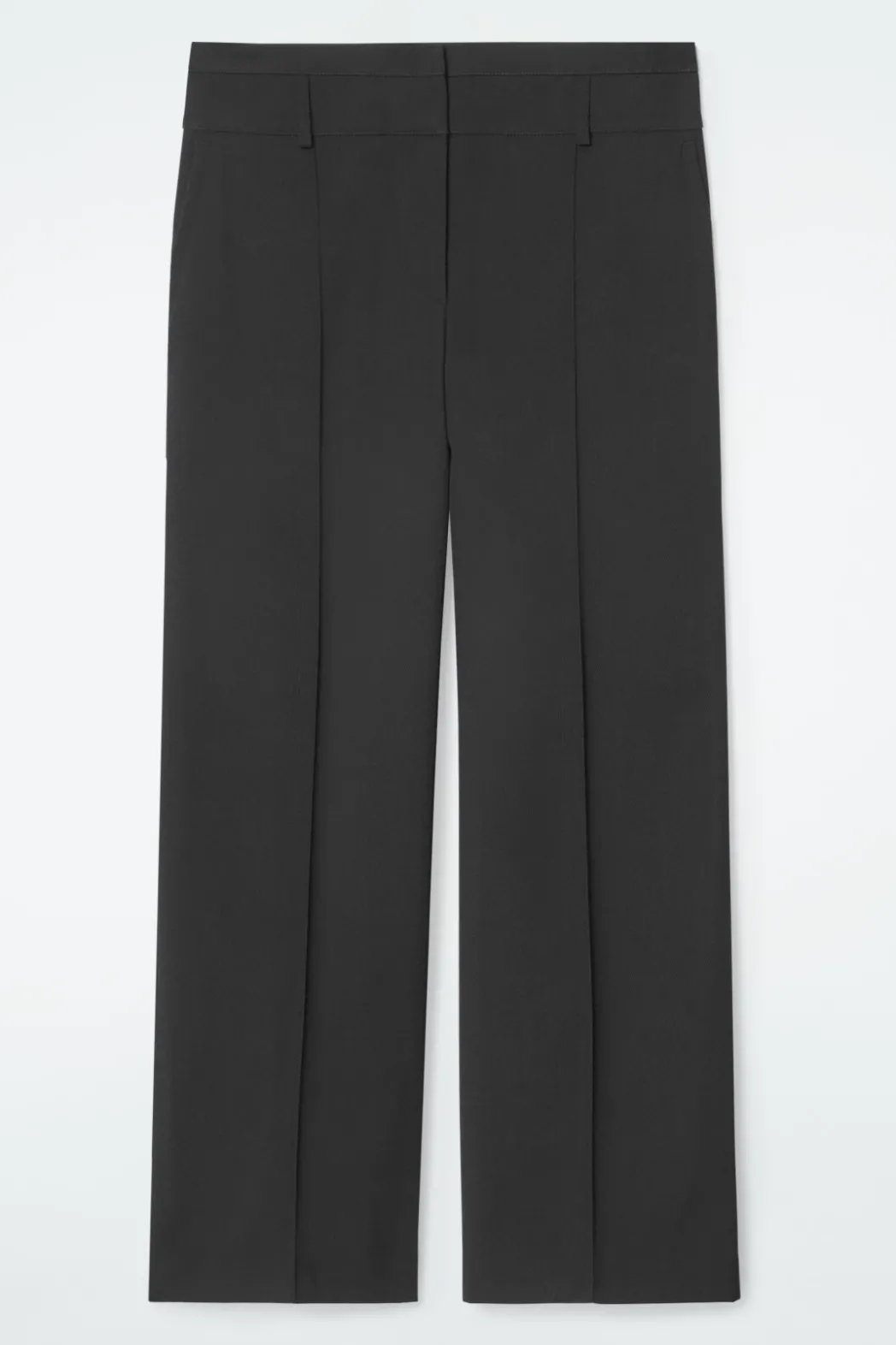 Outlet COS TAILORED WOOL-BLEND TWILL PANTS BLACK