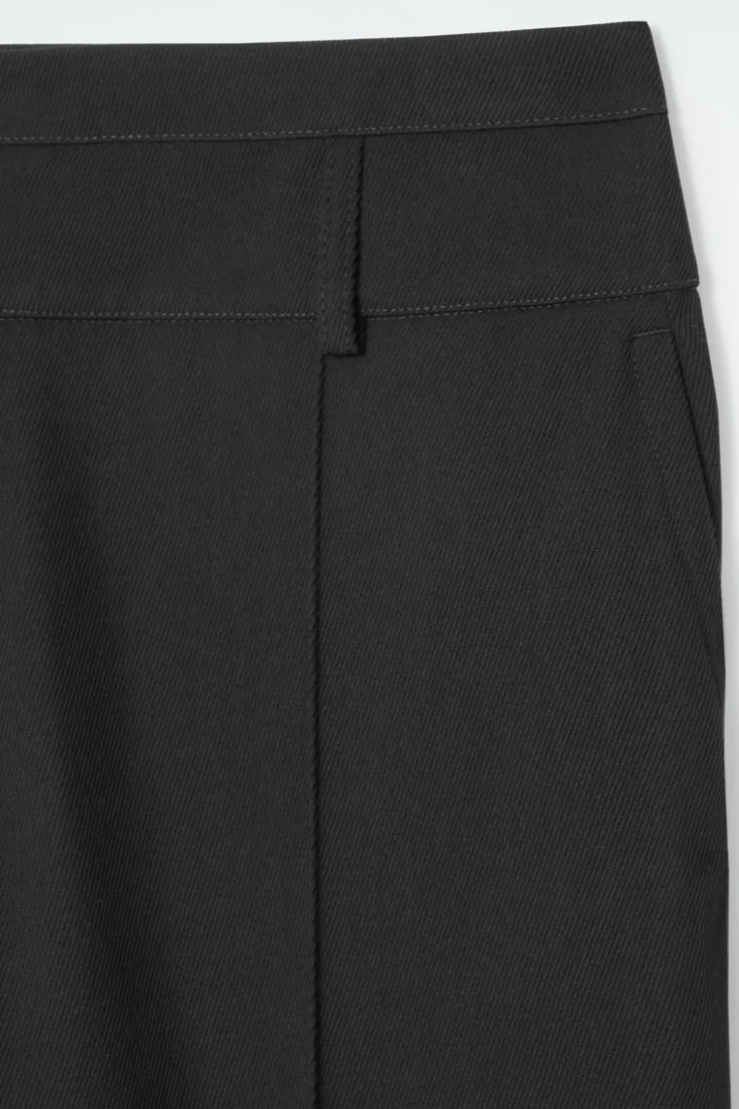 Outlet COS TAILORED WOOL-BLEND TWILL PANTS BLACK
