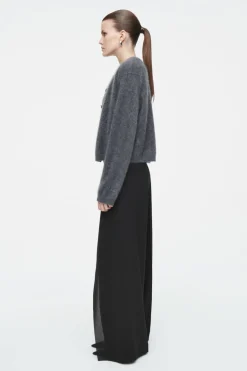Best COS TAILORED WRAP-FRONT PANTS BLACK