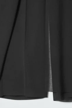Best COS TAILORED WRAP-FRONT PANTS BLACK