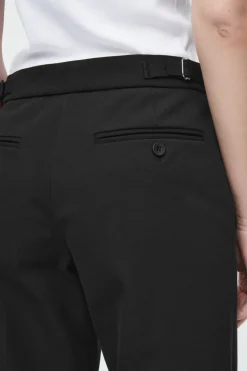 New COS TAPERED COTTON PANTS BLACK