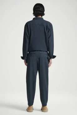 Outlet COS TAPERED ELASTICATED PANTS NAVY