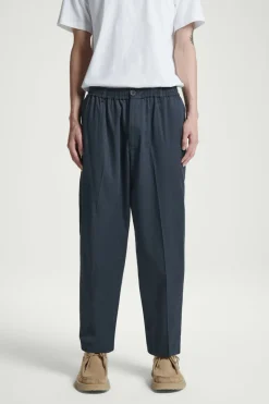 Outlet COS TAPERED ELASTICATED PANTS NAVY