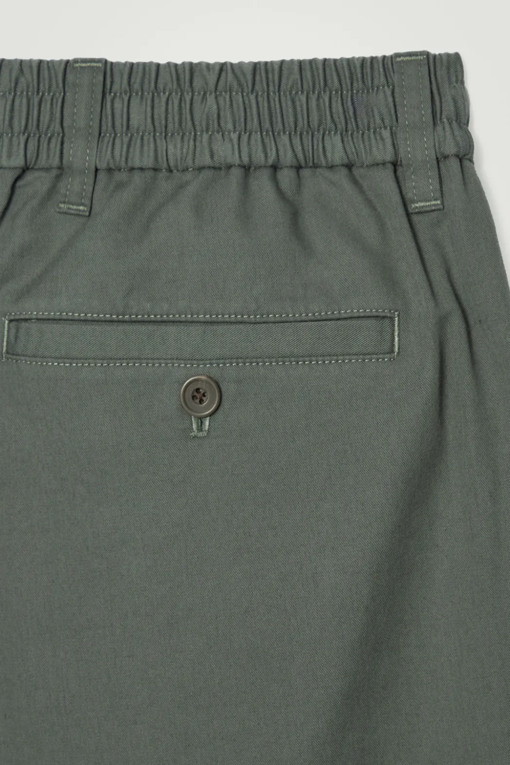 COS TAPERED ELASTICATED PANTS GREEN