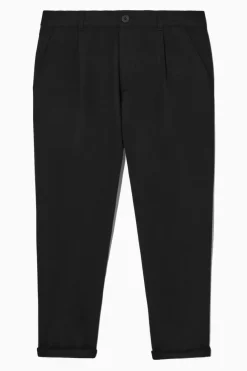 Clearance COS TAPERED WOOL CHINOS BLACK