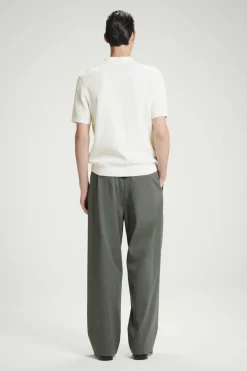 Outlet COS TEXTURED KNITTED POLO SHIRT WHITE