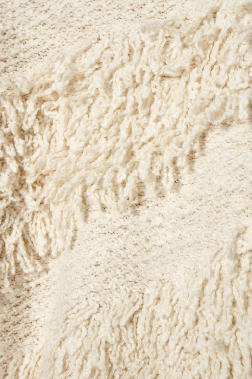 New COS TEXTURED LOOP-KNIT WOOL JUMPER ECRU