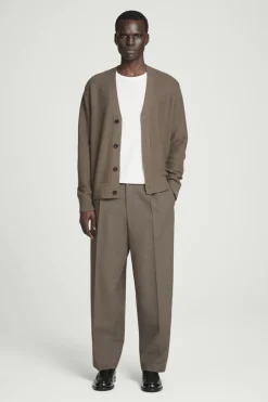 Online COS TEXTURED MERINO WOOL CARDIGAN MOLE