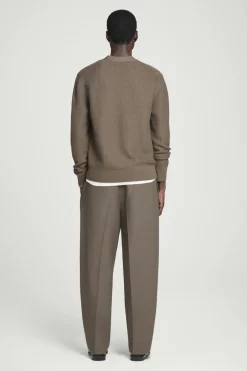 Online COS TEXTURED MERINO WOOL CARDIGAN MOLE