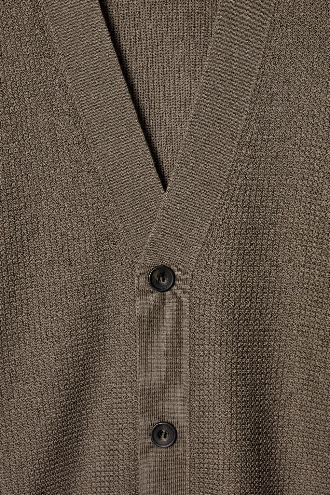 Online COS TEXTURED MERINO WOOL CARDIGAN MOLE