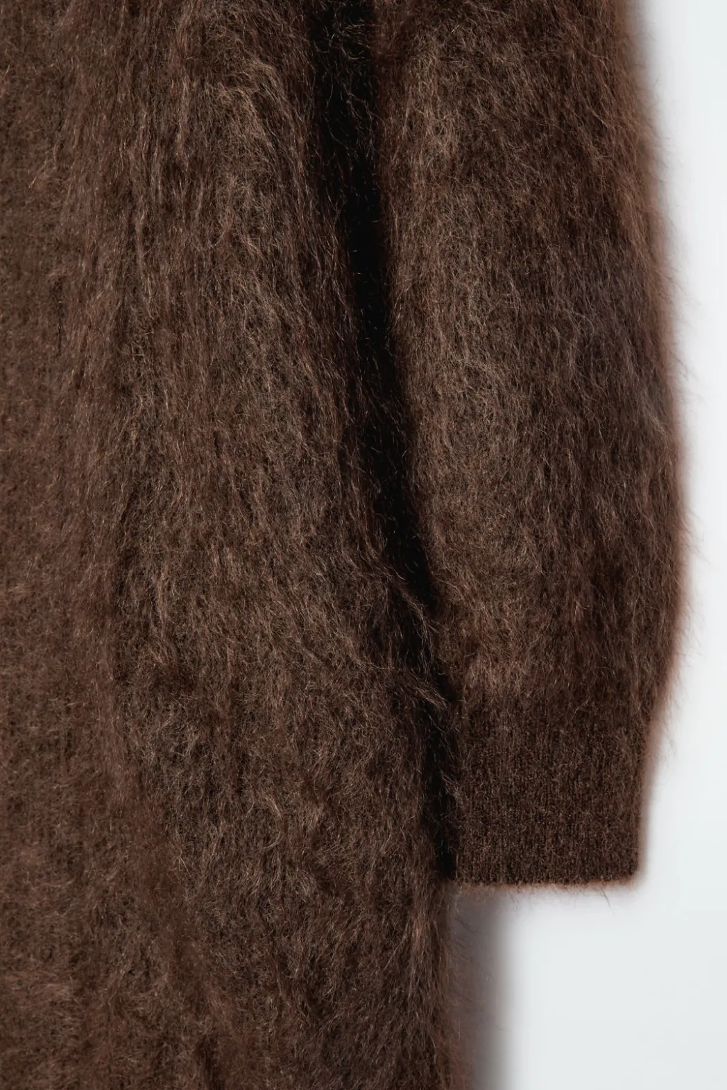 Hot COS TEXTURED MOHAIR-BLEND MAXI CARDIGAN DARK BROWN