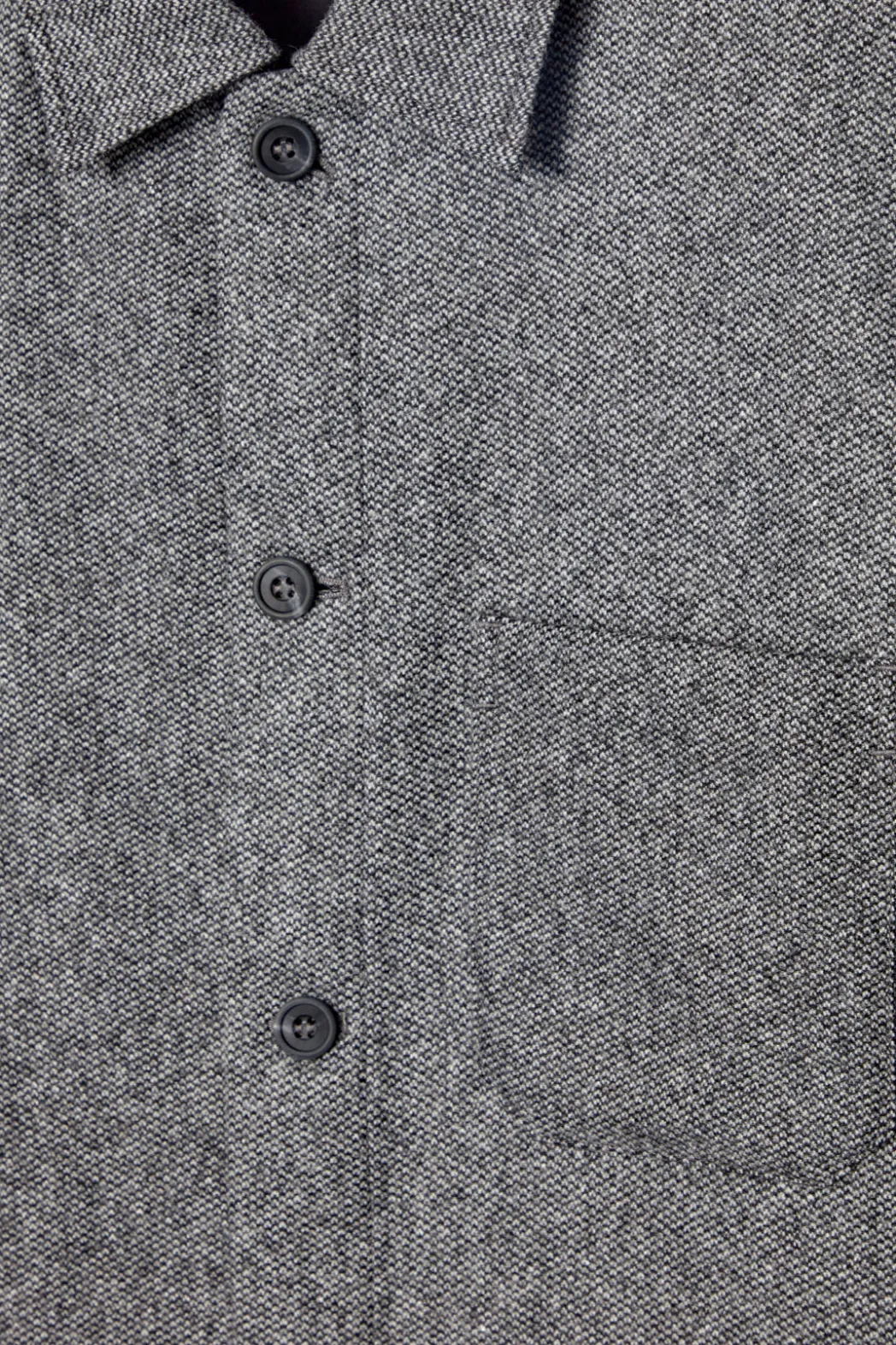 Discount COS TEXTURED WOOL-BLEND OVERSHIRT GRAY