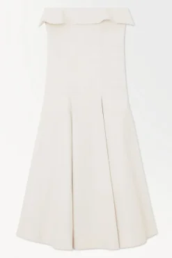 COS THE A-LINE BUSTIER DRESS IVORY