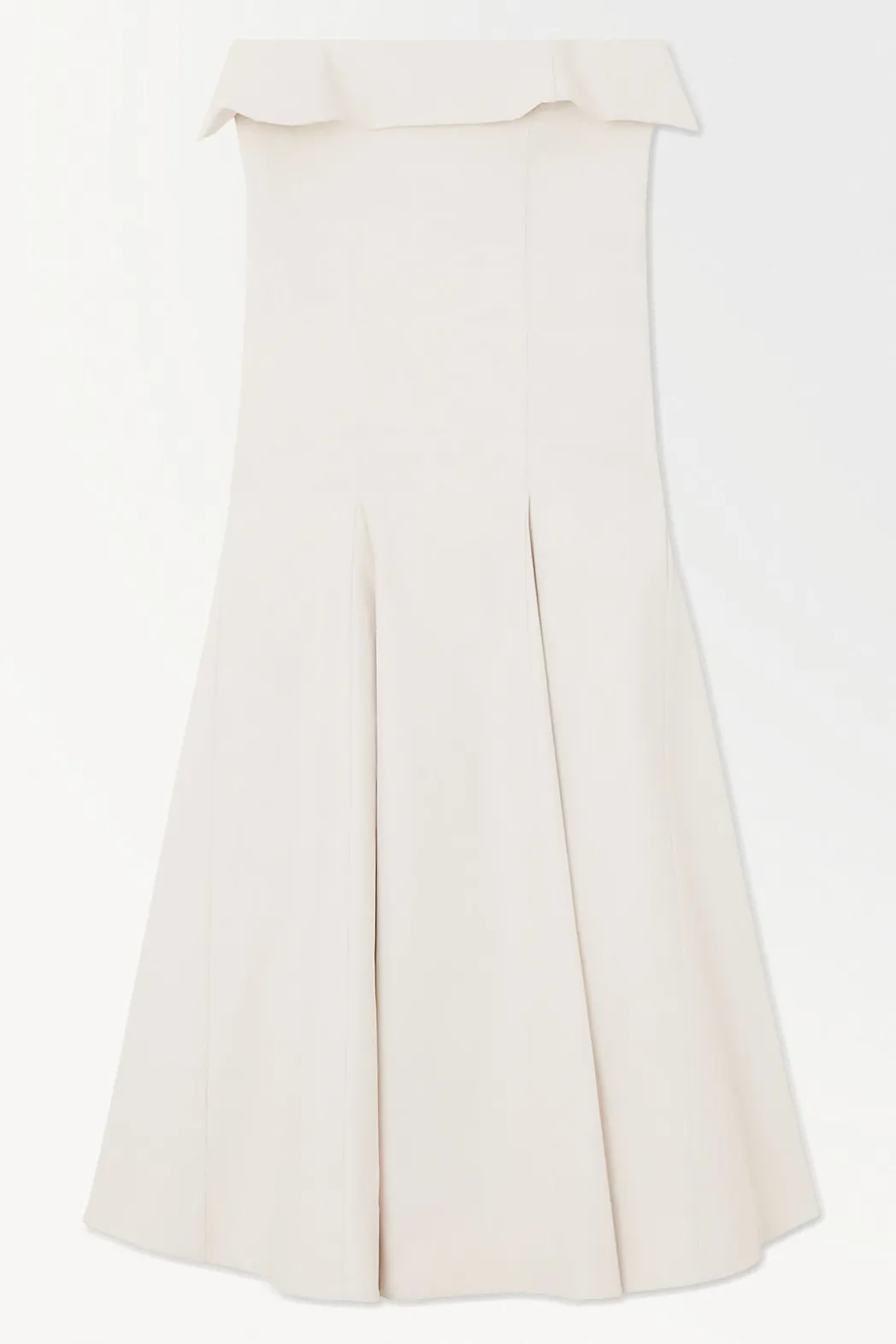 COS THE A-LINE BUSTIER DRESS IVORY