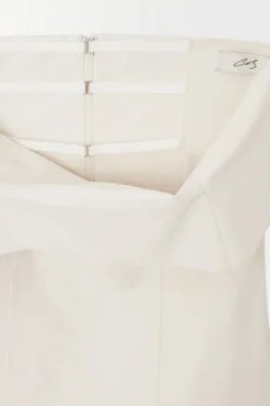 COS THE A-LINE BUSTIER DRESS IVORY