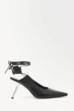 Discount COS THE ANGLED LACE-UP PUMPS BLACK