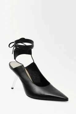 Discount COS THE ANGLED LACE-UP PUMPS BLACK