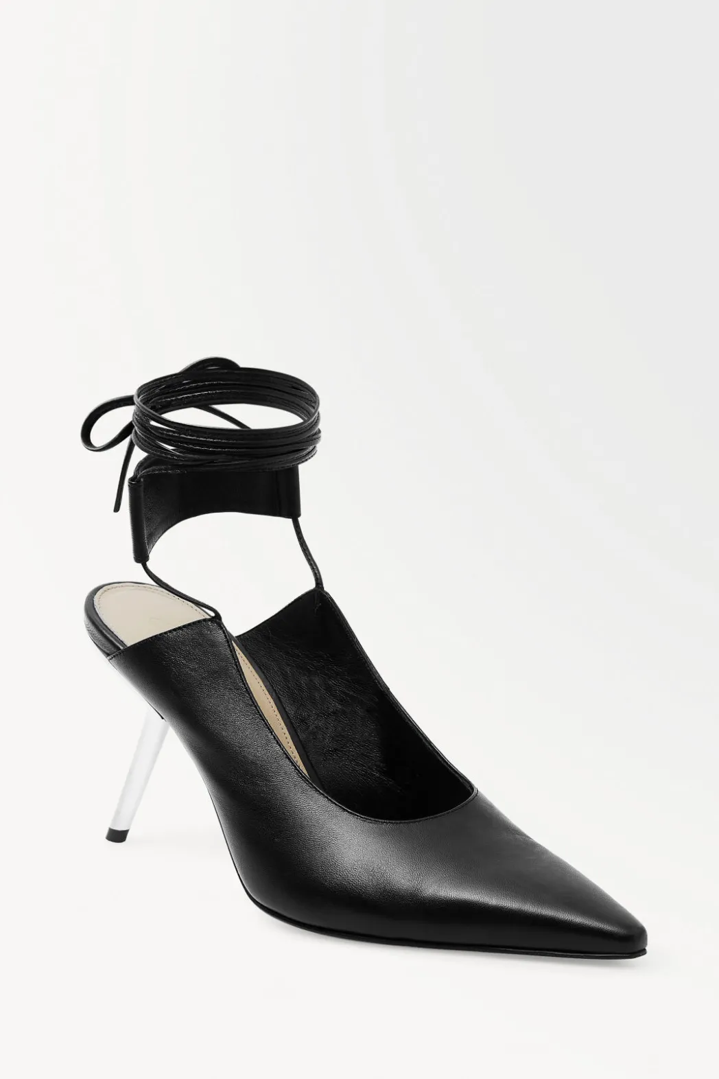 Discount COS THE ANGLED LACE-UP PUMPS BLACK