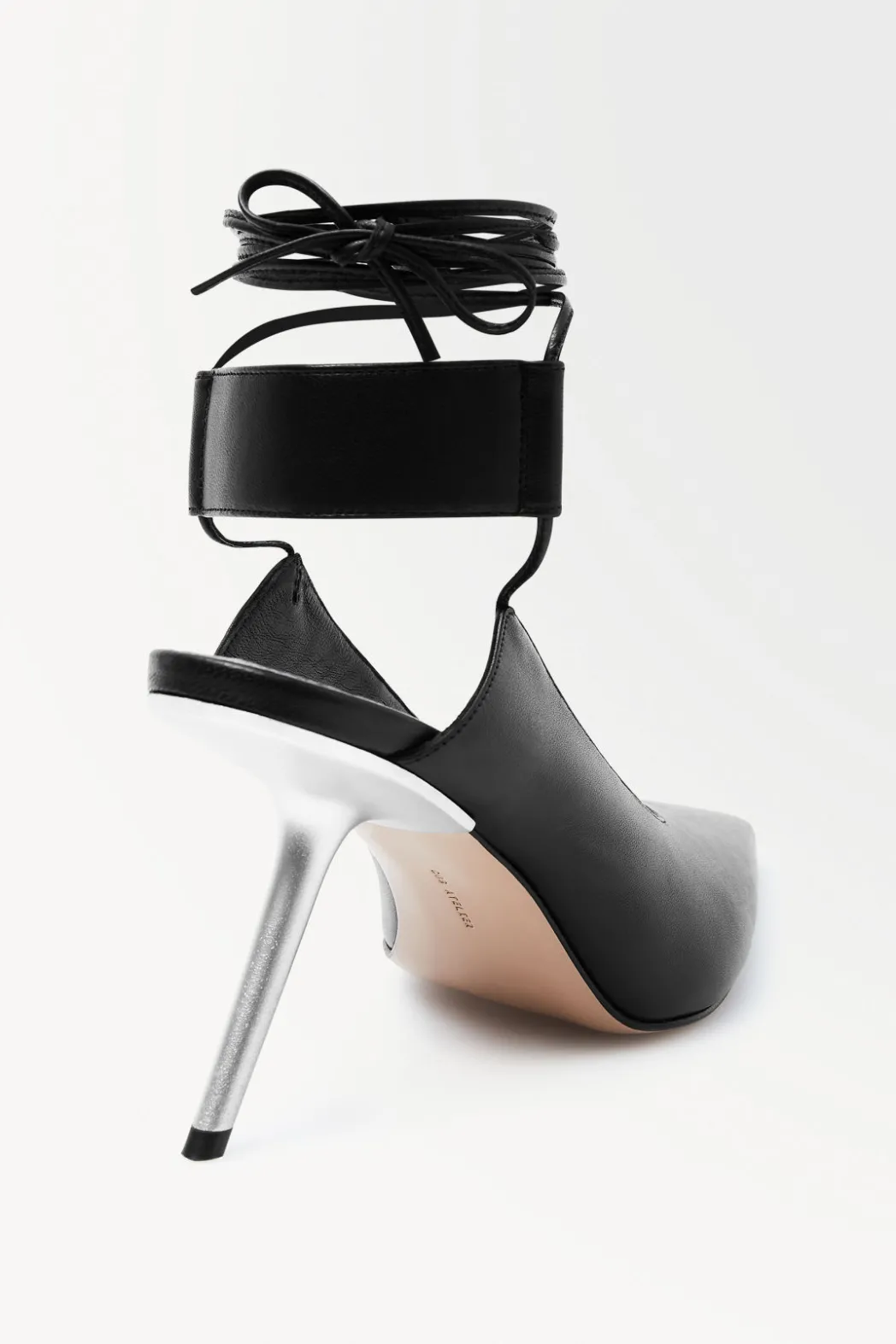 Discount COS THE ANGLED LACE-UP PUMPS BLACK