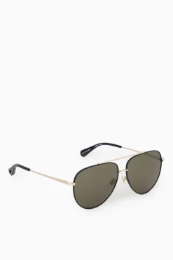 Discount COS THE AVIATOR METAL SUNGLASSES GOLD / BLACK