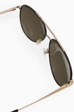 Discount COS THE AVIATOR METAL SUNGLASSES GOLD / BLACK
