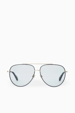 Outlet COS THE AVIATOR METAL SUNGLASSES GOLD / BLUE