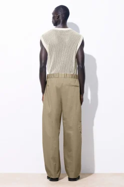 COS THE BARREL-LEG CARGO PANTS BEIGE