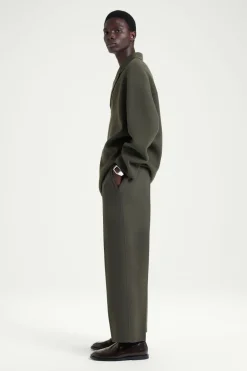 COS THE BARREL-LEG PANTS MOSS