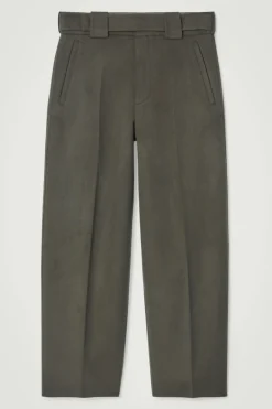 COS THE BARREL-LEG PANTS MOSS