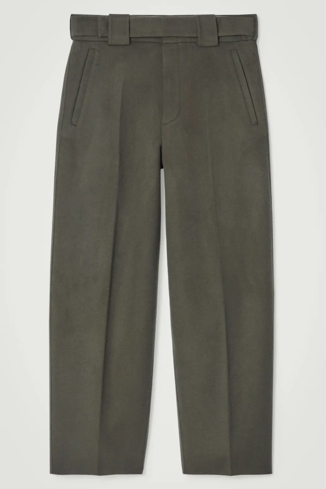 COS THE BARREL-LEG PANTS MOSS