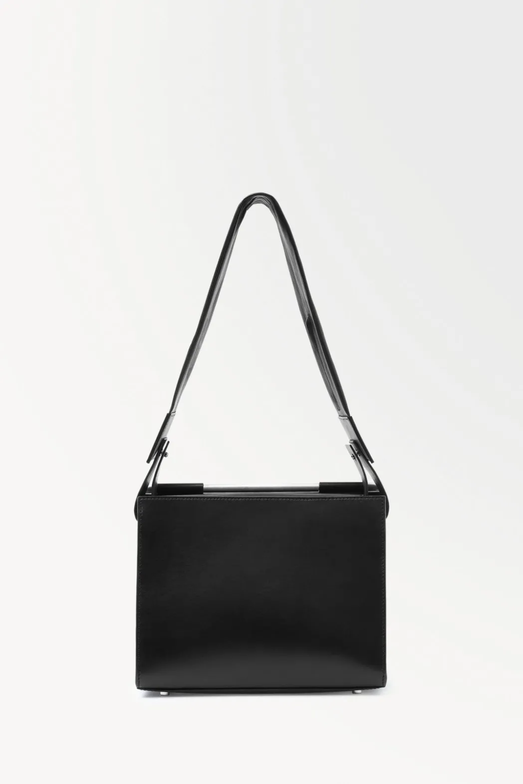 Best COS THE BOX SHOULDER BAG - LEATHER BLACK