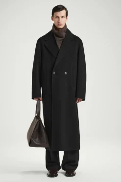 Best COS THE BRUSHED-CASHMERE FUNNEL NECK WARMER CHOCOLATE