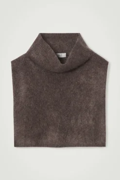 Best COS THE BRUSHED-CASHMERE FUNNEL NECK WARMER CHOCOLATE
