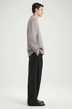 Outlet COS THE CASHMERE POLO SWEATER SAND