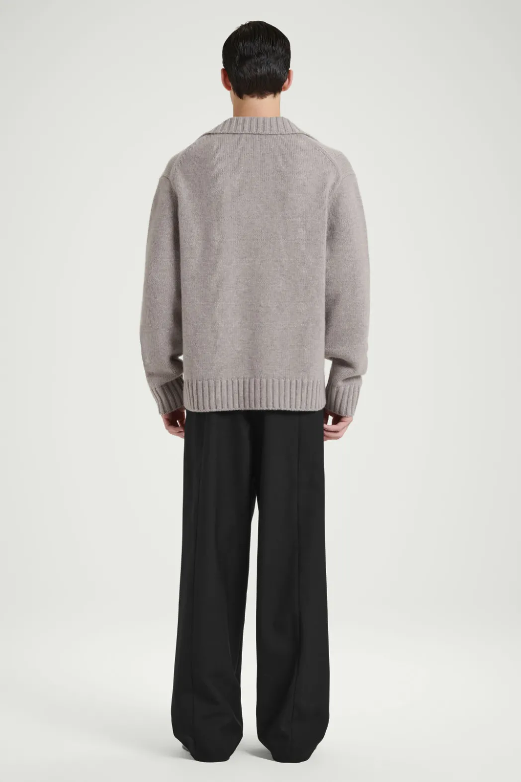 Outlet COS THE CASHMERE POLO SWEATER SAND