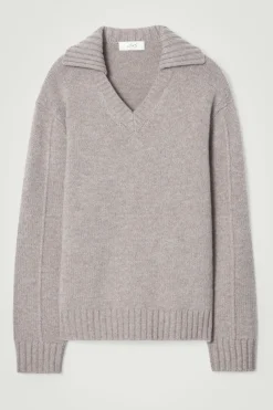 Outlet COS THE CASHMERE POLO SWEATER SAND