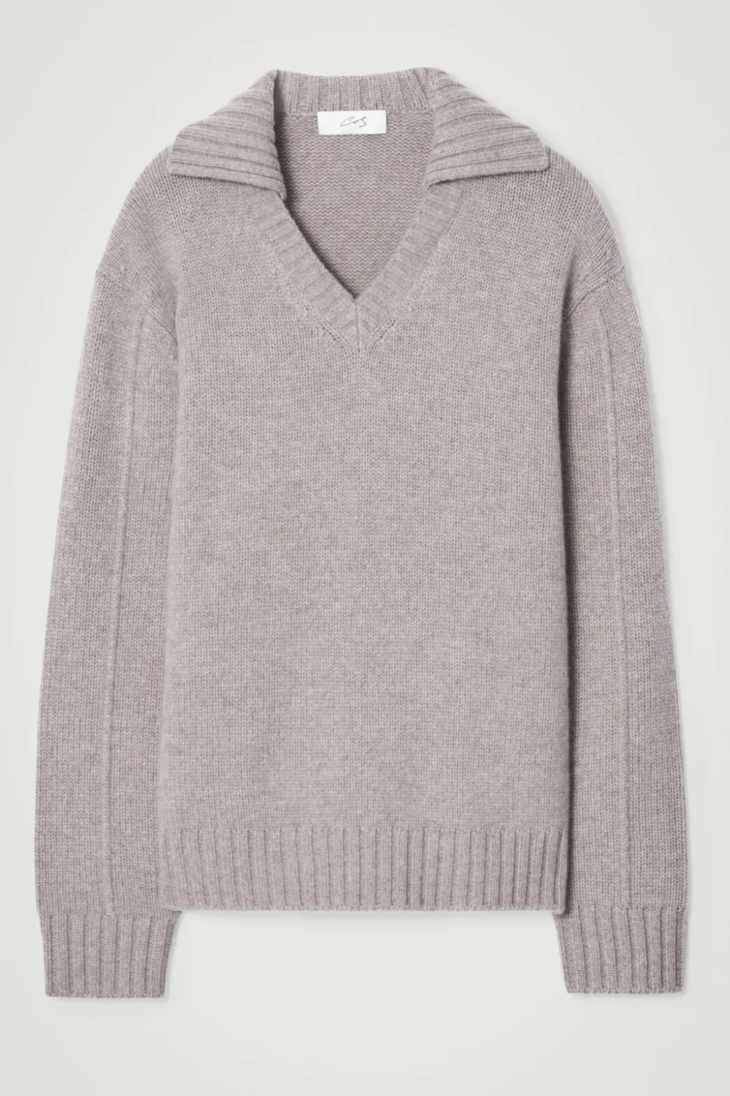 Outlet COS THE CASHMERE POLO SWEATER SAND