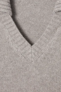 Outlet COS THE CASHMERE POLO SWEATER SAND
