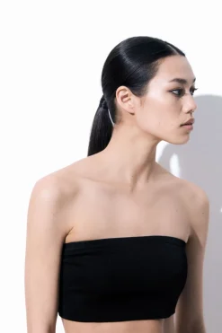 Sale COS THE CLEAN KNITTED BANDEAU BLACK