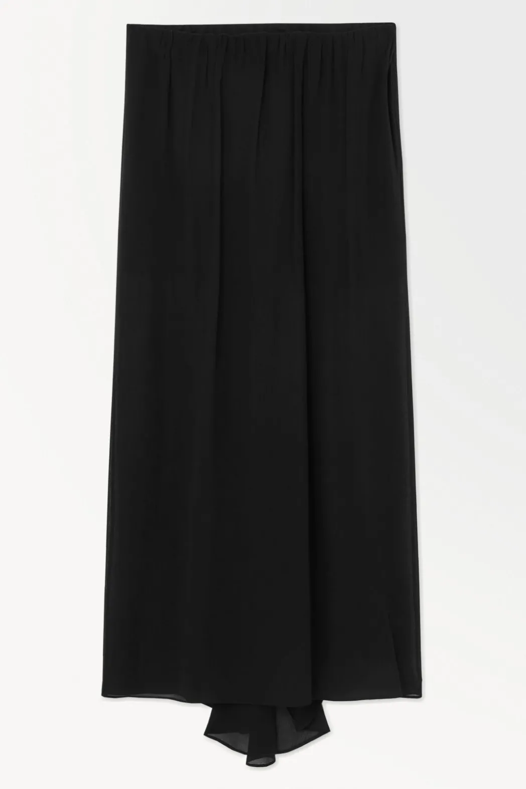 Discount COS THE CRINKLED SILK-CHIFFON MAXI SKIRT BLACK