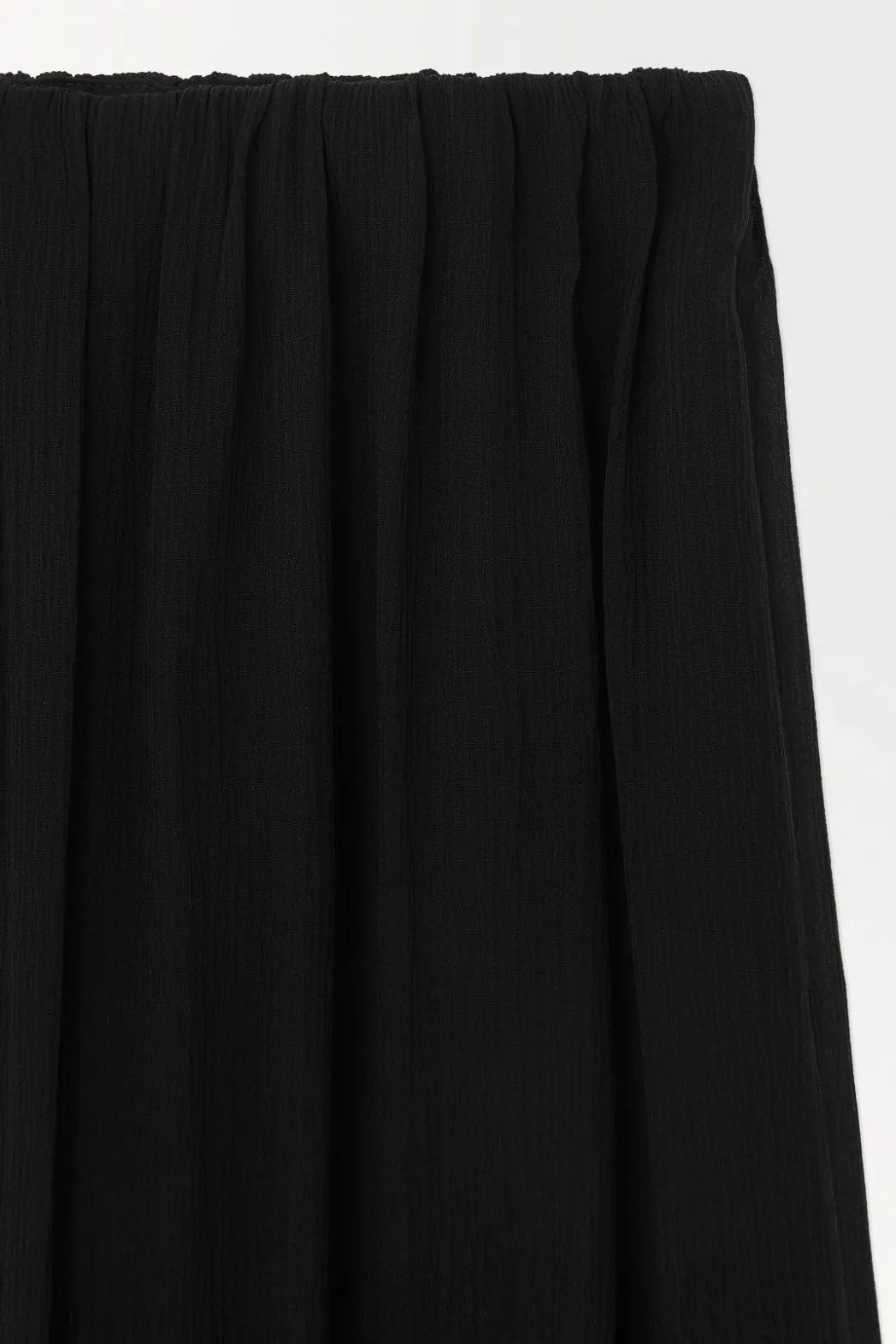 Discount COS THE CRINKLED SILK-CHIFFON MAXI SKIRT BLACK