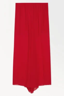 Outlet COS THE CRINKLED SILK-CHIFFON MAXI SKIRT RED