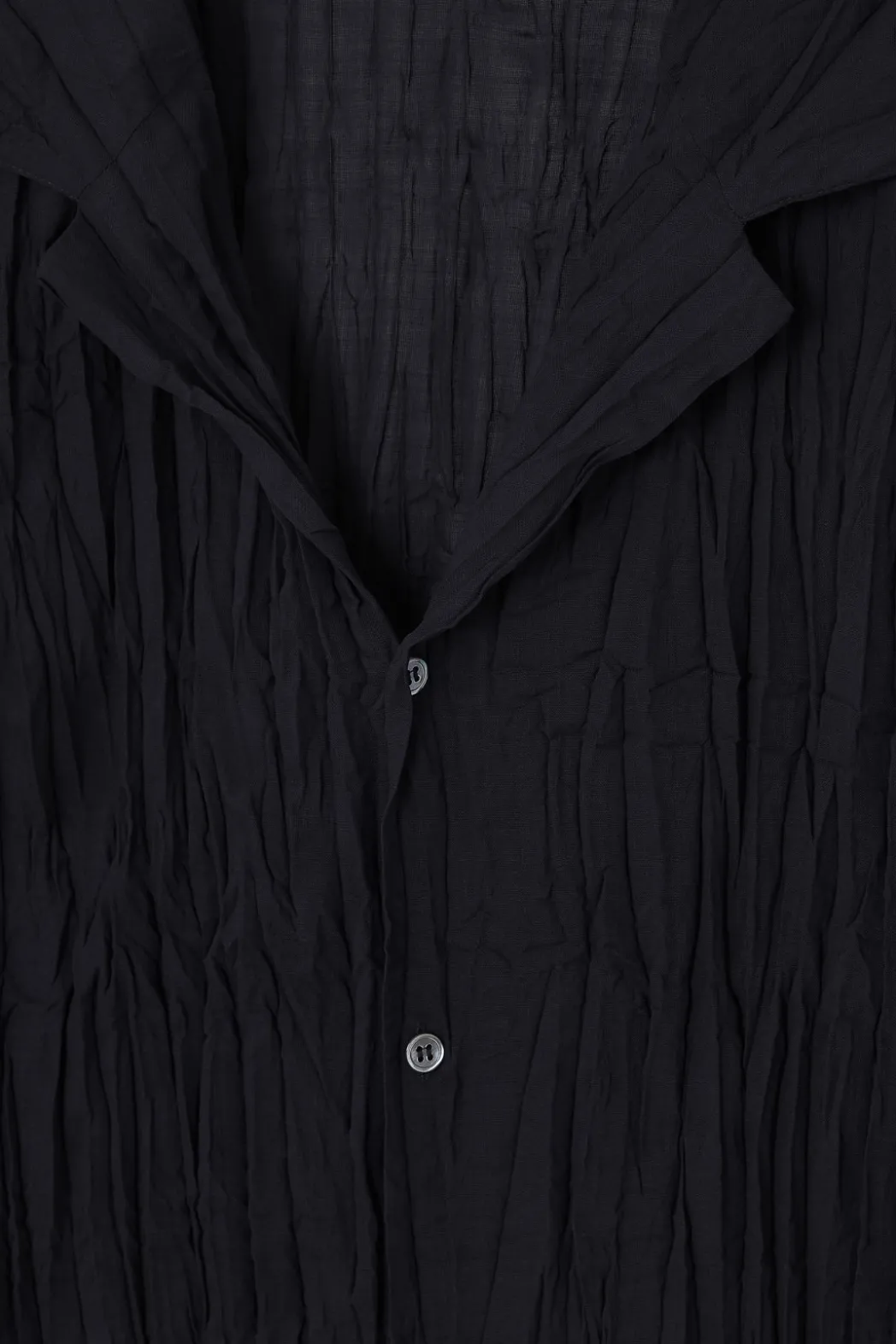 Clearance COS THE CRINKLED WOOL RESORT SHIRT NAVY